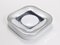 Ico Parisi Square White Ashtray in Chrome & Melamine attributed to Lamperti, Italy, 1970s 2