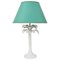 White Palm Tree Faux Bamboo Table Lamp from Tommaso Barbi, Italy, 1970s 1