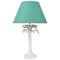 White Palm Tree Faux Bamboo Table Lamp from Tommaso Barbi, Italy, 1970s, Image 1
