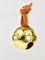 Handcrafted Jingle Bell #5039 Briefbeschwerer aus Messing, Leder zugeschrieben Carl Auböck, Österreich, 2022 20