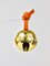 Jingle Bell #5039 Fermacarte artigianale in ottone, pelle attribuito a Carl Auböck, Austria, 2022, Immagine 3