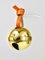 Jingle Bell #5039 Fermacarte artigianale in ottone, pelle attribuito a Carl Auböck, Austria, 2022, Immagine 13