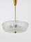 Mid-Century Brass & Textured Glass Chandelier attributed to J. T. Kalmar for Kalmar, Austria, 1950s, Image 20