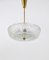 Mid-Century Brass & Textured Glass Chandelier attributed to J. T. Kalmar for Kalmar, Austria, 1950s, Image 17