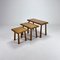 Modern Nesting Tables in Oak, 1960s, Set of 3, Image 1