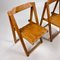 Vintage Italian Folding Chairs in Birchwood, 1970s, Set of 4 8