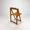 Vintage Italian Folding Chairs in Birchwood, 1970s, Set of 4, Image 4