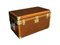 Brown Canvas Shoe Trunk, 1930s 1