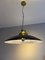 Brass & Black Lacquered Metal Pendant Light, Italy, 1970s 10