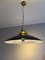 Brass & Black Lacquered Metal Pendant Light, Italy, 1970s, Image 10