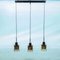 Hanging Lamp with 3 Glass Scones by Victor Berndt, Sweden, 1960s 16