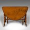 Antique English Sutherland Table in Burr Walnut, Image 4