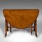 Antique English Sutherland Table in Burr Walnut, Image 3