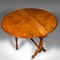 Antique English Sutherland Table in Burr Walnut, Image 8