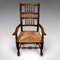 Antique English Lancashire Spindle Back Carver Chair, Image 7