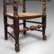 Antique English Lancashire Spindle Back Carver Chair 9