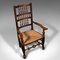 Antique English Lancashire Spindle Back Carver Chair 6