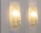 Vintage Wall Lights in Murano Glass with Brass Structure, Italy, 1960s, Set of 2 2