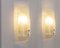 Vintage Wandlampen aus Muranoglas mit Messingstruktur, Italien, 1960er, 2er Set 2