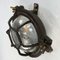 Black Cast Iron Circular Wall Light with Prismatic Glass 15