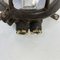 Black Cast Iron Circular Wall Light with Prismatic Glass, Image 8