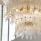 Palmette Chandelier with Handmade Leafs in Pure Crystal Murano Glass, Italy, 1980s 10
