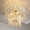 Palmette Chandelier with Handmade Leafs in Pure Crystal Murano Glass, Italy, 1980s 6