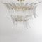 Palmette Chandelier with Handmade Leafs in Pure Crystal Murano Glass, Italy, 1980s 4