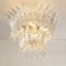 Palmette Chandelier with Handmade Leafs in Pure Crystal Murano Glass, Italy, 1980s 2