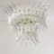 Palmette Chandelier with Handmade Leafs in Pure Crystal Murano Glass, Italy, 1980s 5