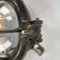 Black Cast Iron Circular Wall Light with Clear Glass 4