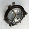 Black Cast Iron Circular Wall Light with Clear Glass 9