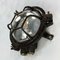 Black Cast Iron Circular Wall Light with Clear Glass, Image 5
