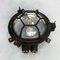 Black Cast Iron Circular Wall Light with Clear Glass, Image 12