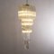 Large Spiral Chandelier in Transparent Murano Glass with Brass Structure, Italy, 1970s 6