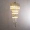 Large Spiral Chandelier in Transparent Murano Glass with Brass Structure, Italy, 1970s, Image 6