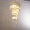 Large Spiral Chandelier in Transparent Murano Glass with Brass Structure, Italy, 1970s 4