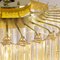 Large Spiral Chandelier in Transparent Murano Glass with Brass Structure, Italy, 1970s 10