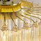 Large Spiral Chandelier in Transparent Murano Glass with Brass Structure, Italy, 1970s, Image 10