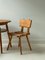 Swiss Alpine Side Table and Chairs, 1940s, Set of 3 2