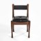 Model 620 Walnut & Leather Chairs by Silvio Coppola for Bernini, 1964, Set of 4 3