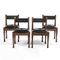 Model 620 Walnut & Leather Chairs by Silvio Coppola for Bernini, 1964, Set of 4 1