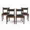 Model 620 Walnut & Leather Chairs by Silvio Coppola for Bernini, 1964, Set of 4, Image 1