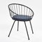Black Lacquered Metal Chairs, France, 1955, Set of 3, Image 3