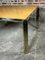 Tavolo da pranzo vintage quadrato in metallo e radica di olmo, Italia, anni '60, Immagine 2