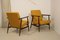 Yellow Fabric Model 300-190 Armchairs by Henryk Lis, 1970s Set of 2 14