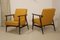 Yellow Fabric Model 300-190 Armchairs by Henryk Lis, 1970s Set of 2 9