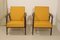 Yellow Fabric Model 300-190 Armchairs by Henryk Lis, 1970s Set of 2 1
