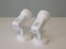 Wall Spotlights in White Lacquered Metal from Massive, Belgium, 1970s, Set of 2 2