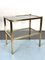 Vintage Italian Brass and Smoked Glass Side Table, 1970s, Image 1